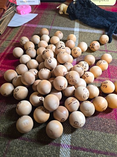 Bingo numbered wooden - numbered,