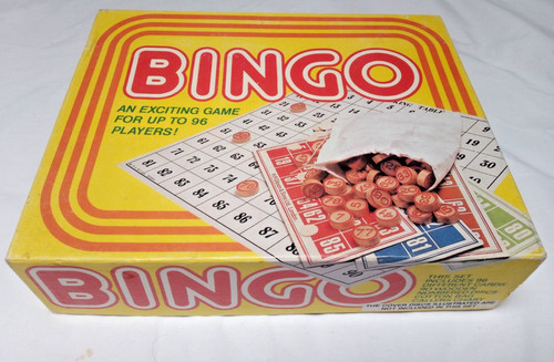 Retro bingo game wooden - retro,