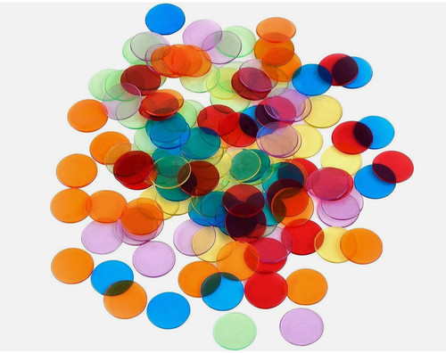 120 pcs 19mm - colored, counting