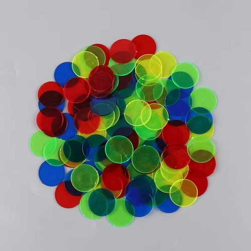 100pcs transparent round - transparent,
